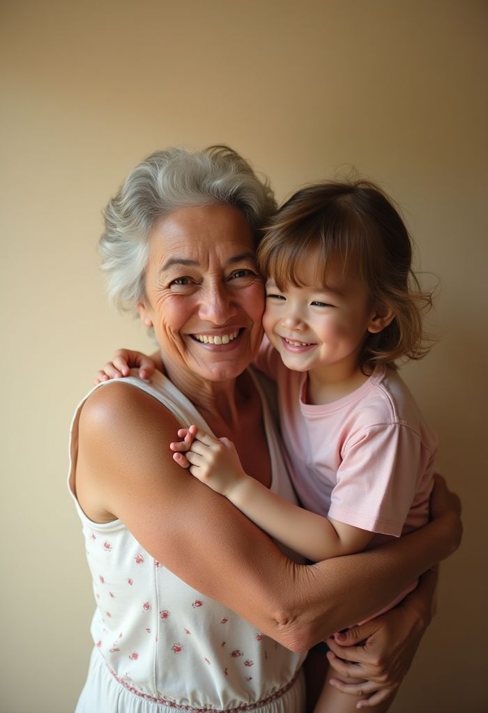 Photo of a grandmother and grandchild